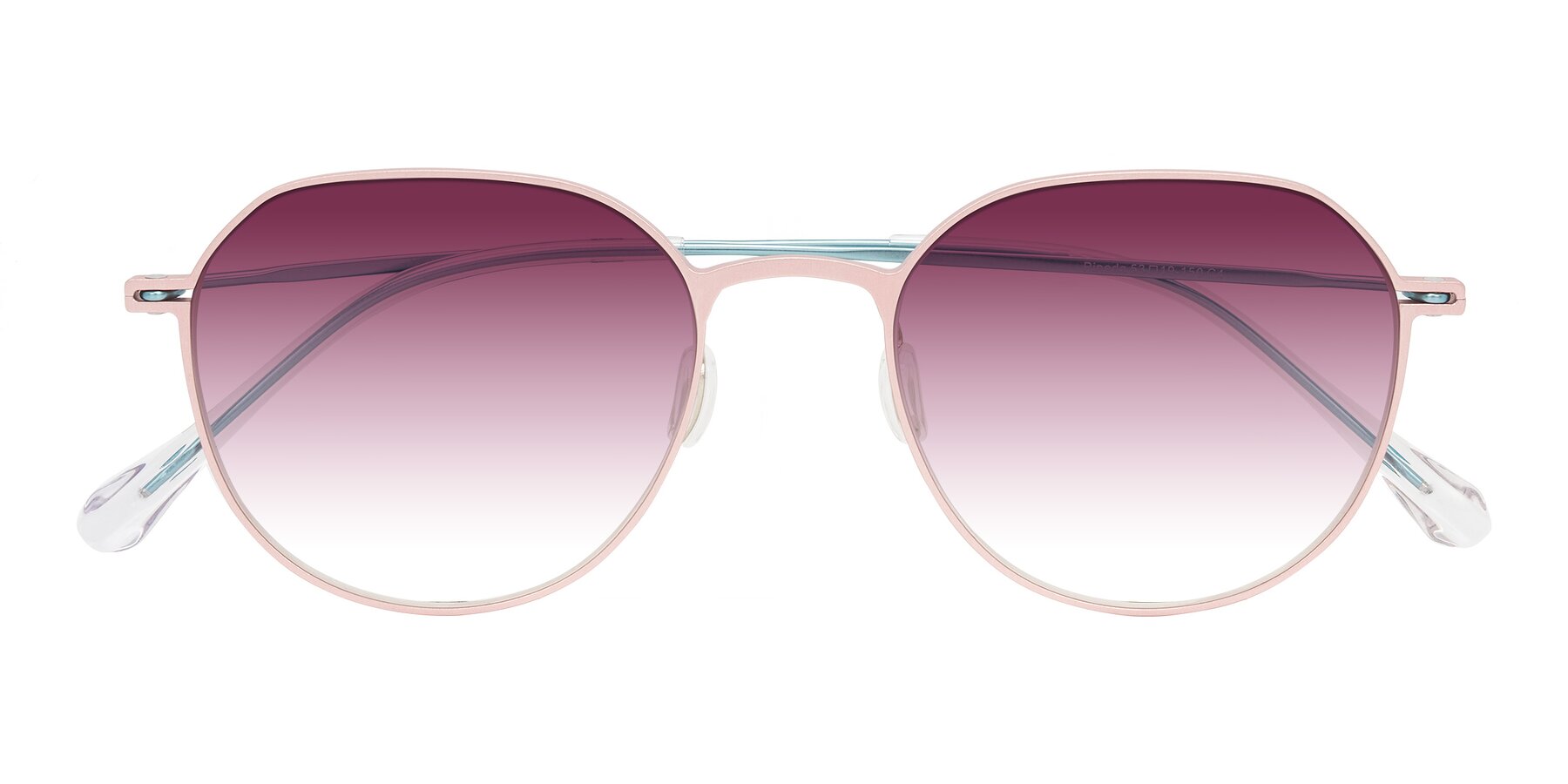 Folded Front of Pineda in Pink/Blue with Wine Gradient Lenses