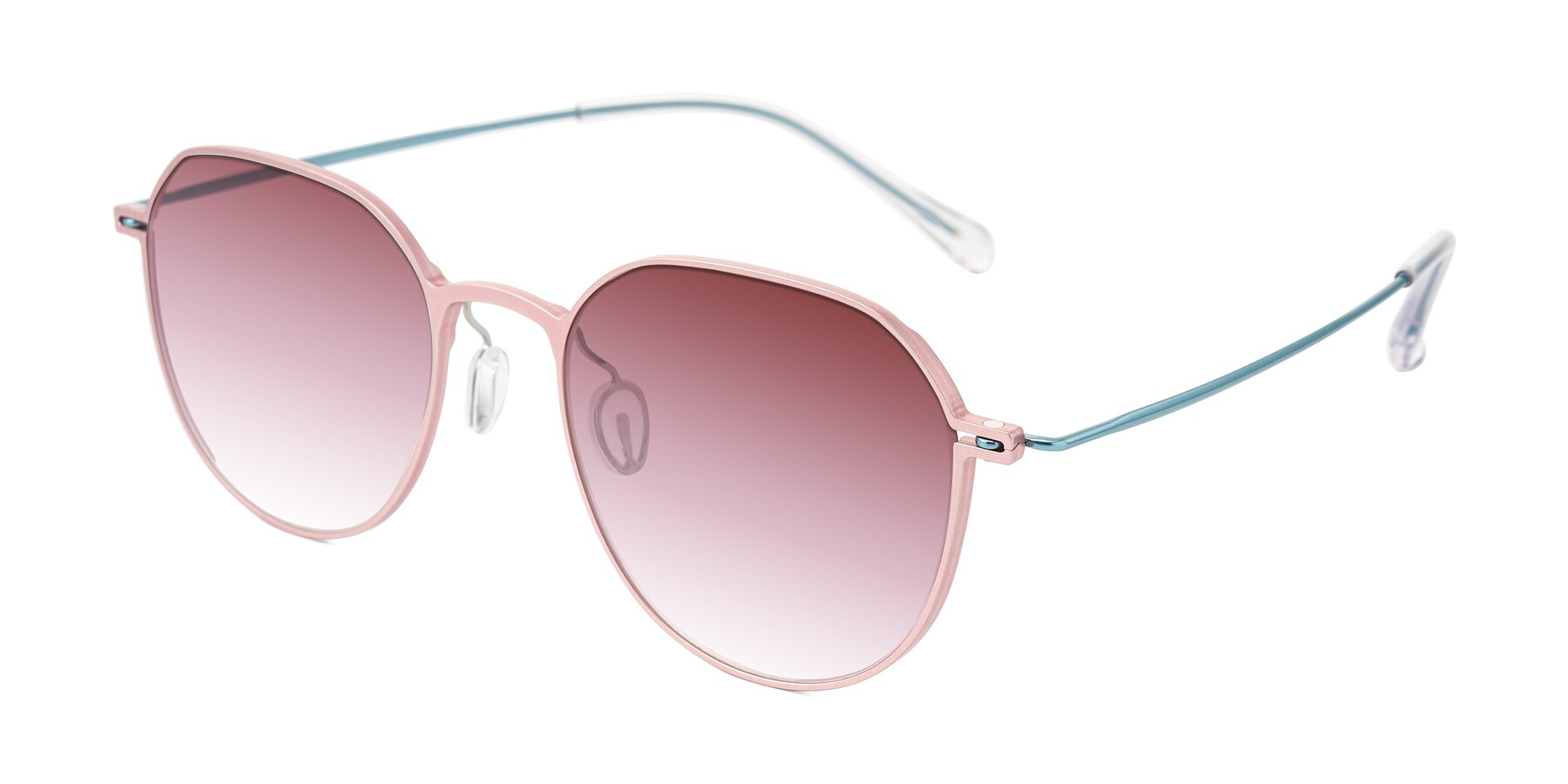 Angle of Pineda in Pink/Blue with Garnet Gradient Lenses