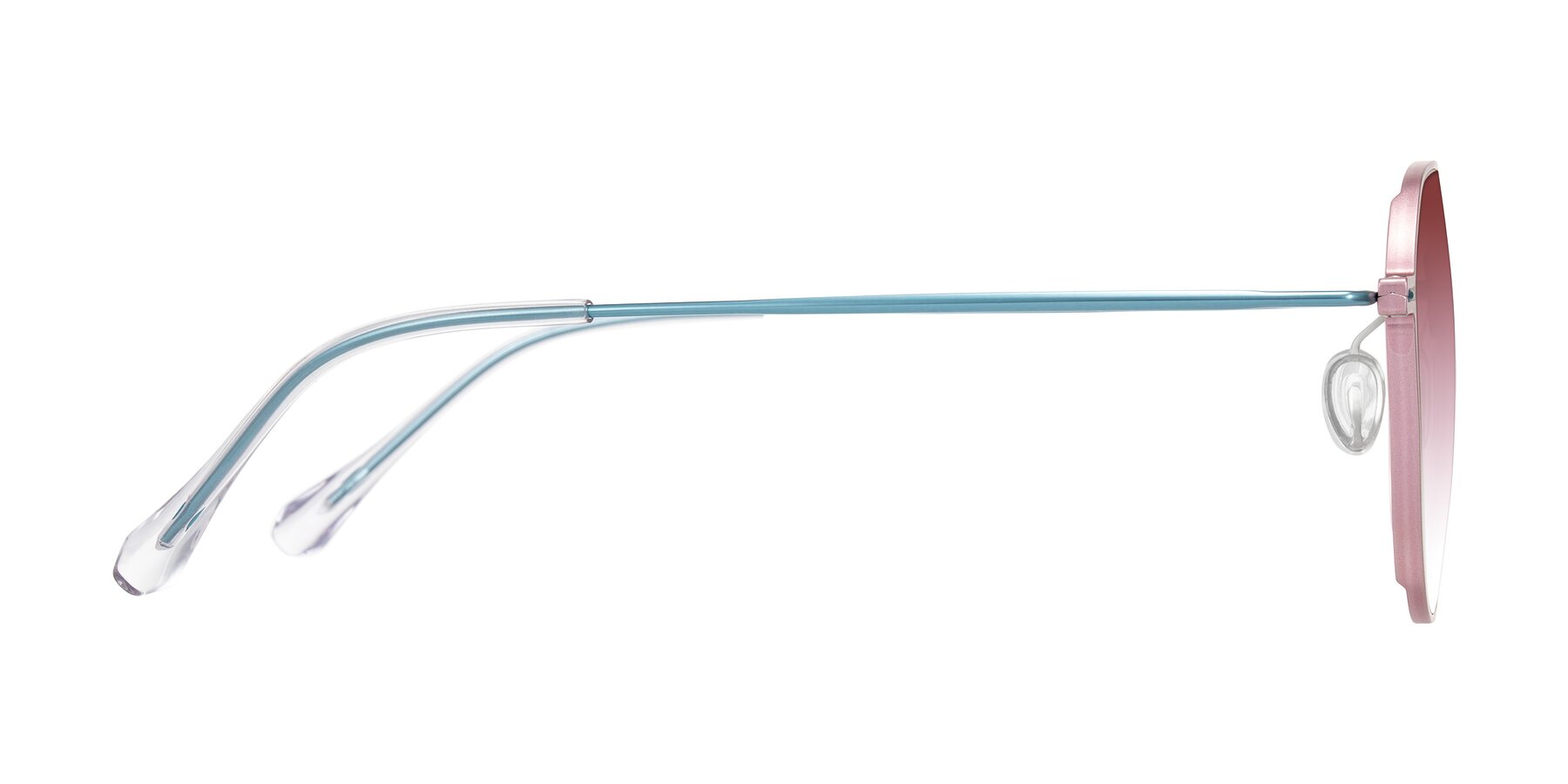 Side of Pineda in Pink/Blue with Garnet Gradient Lenses