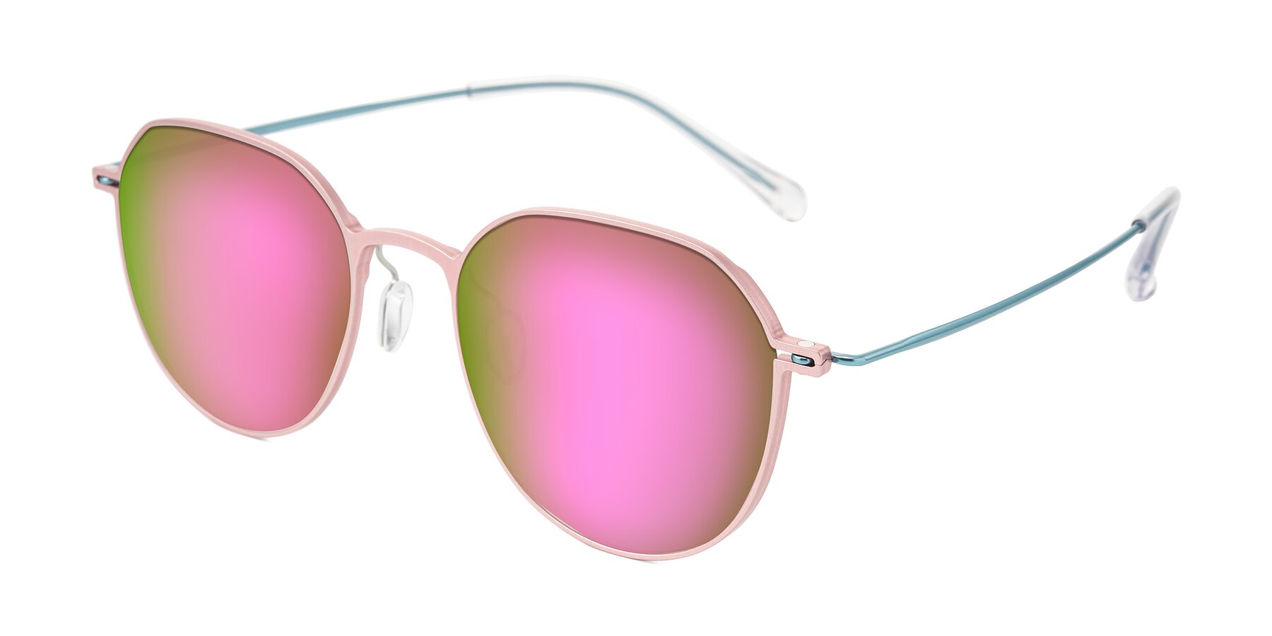 Angle of Pineda in Pink/Blue with Pink Mirrored Lenses