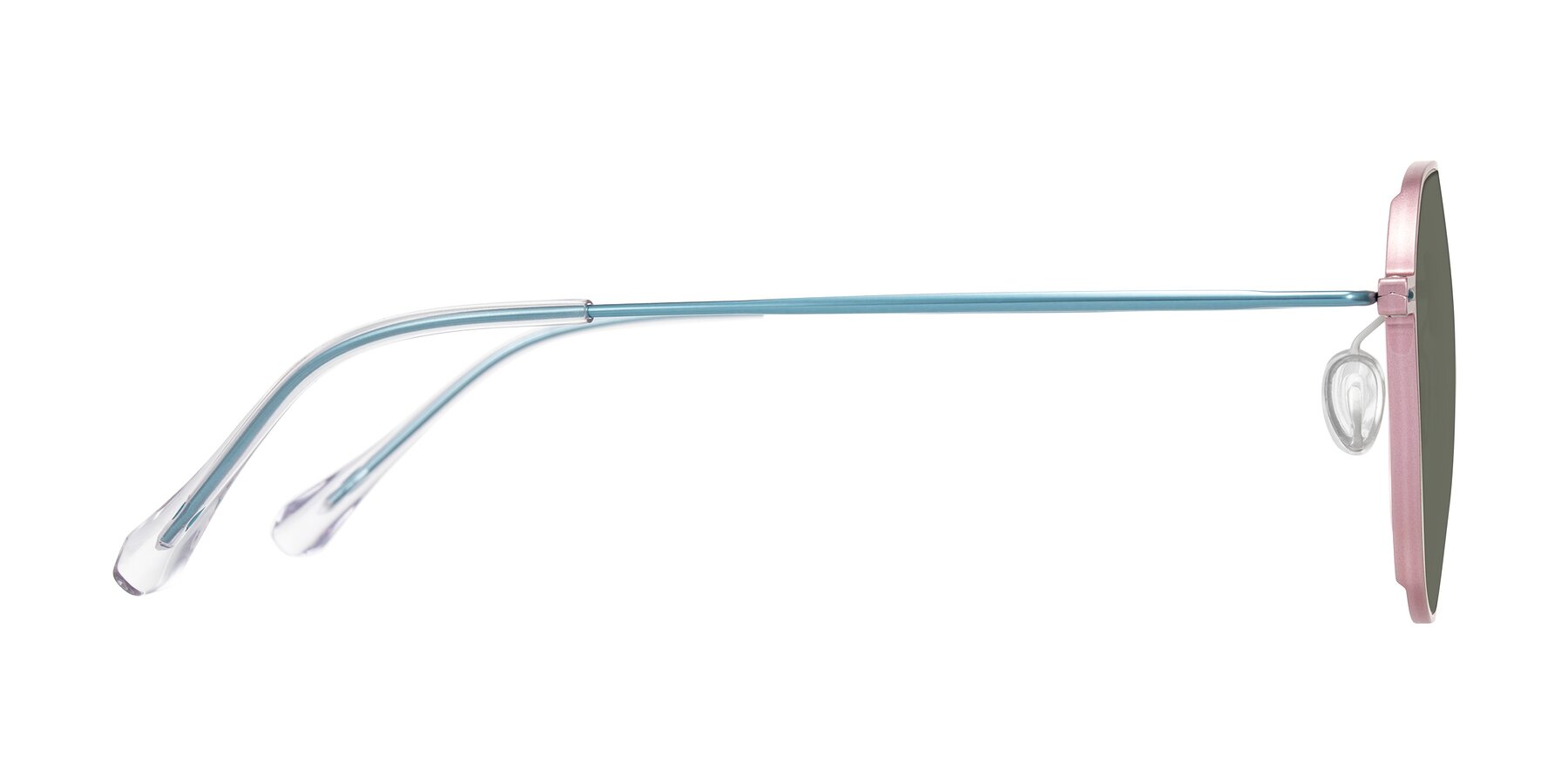 Side of Pineda in Pink/Blue with Gray Polarized Lenses