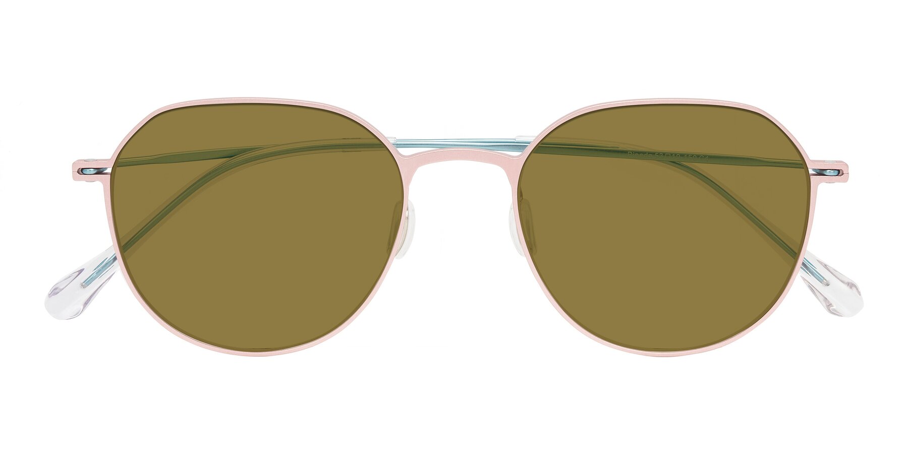 Folded Front of Pineda in Pink/Blue with Brown Polarized Lenses