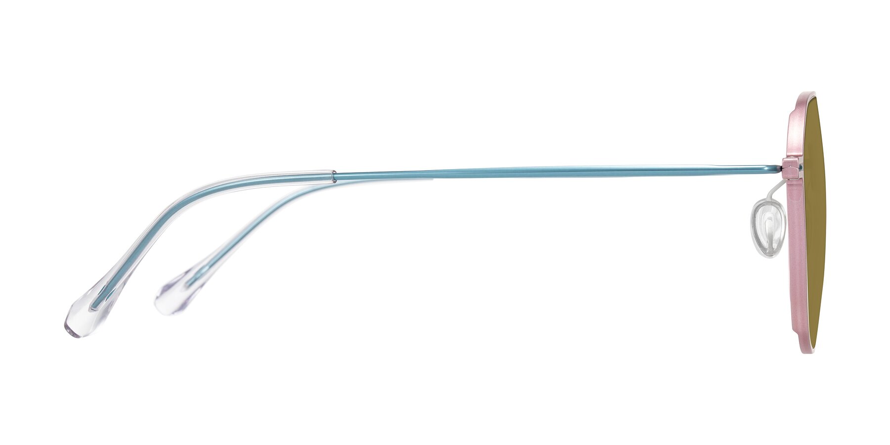 Side of Pineda in Pink/Blue with Brown Polarized Lenses