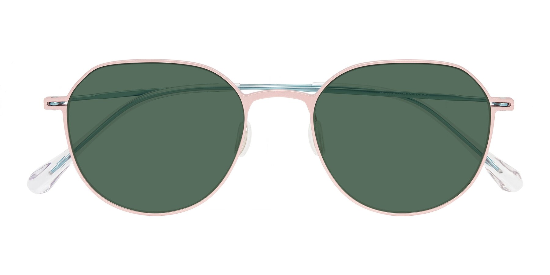 Folded Front of Pineda in Pink/Blue with Green Polarized Lenses