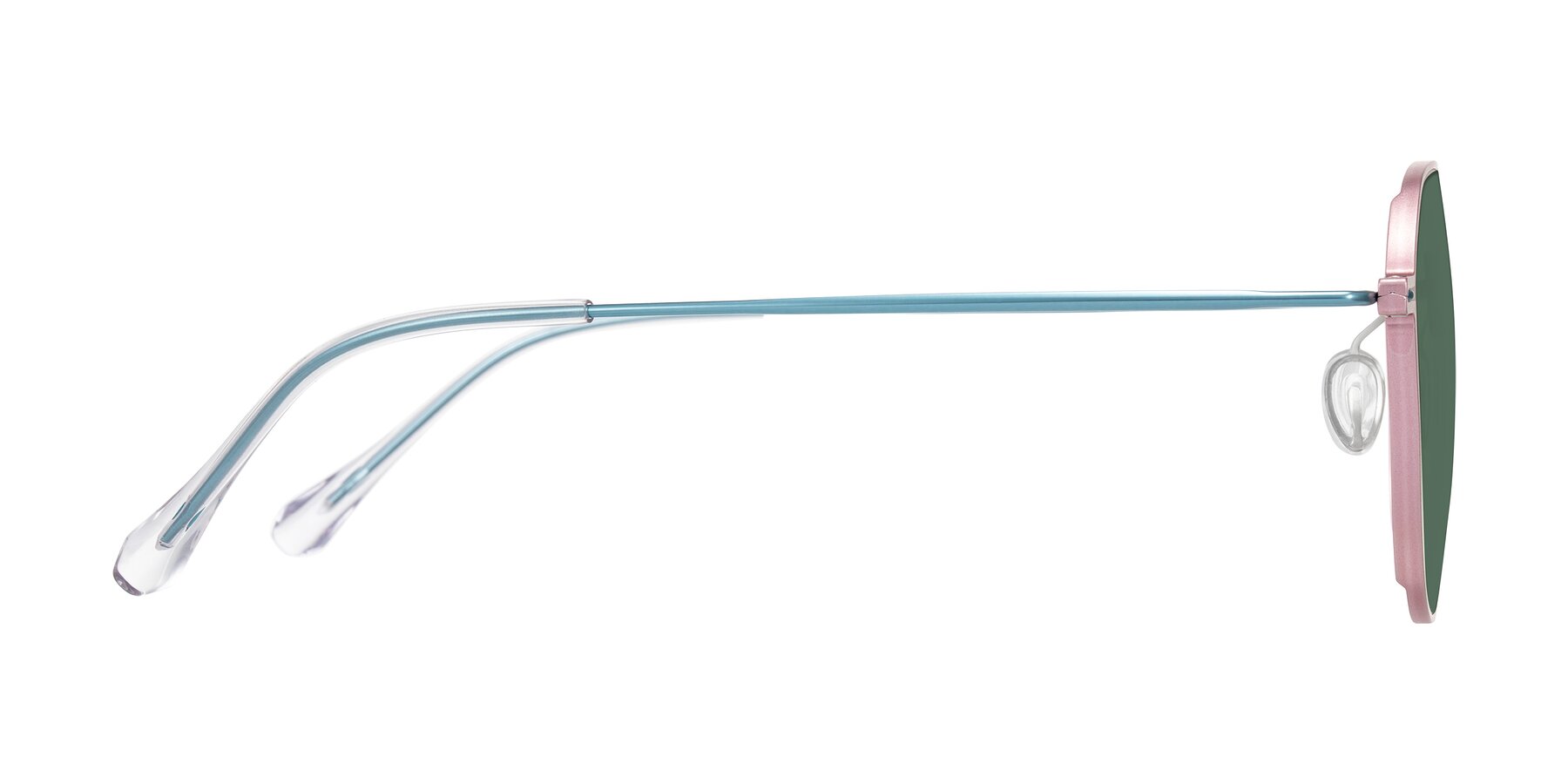 Side of Pineda in Pink/Blue with Green Polarized Lenses