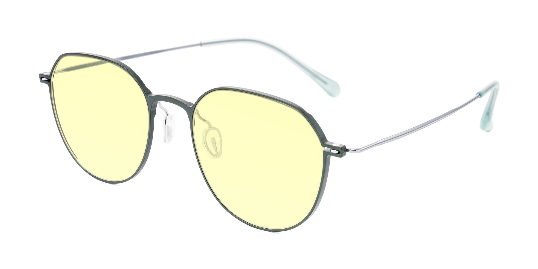 Angle of Pineda in Dark Green/Silver with Light Yellow Tinted Lenses