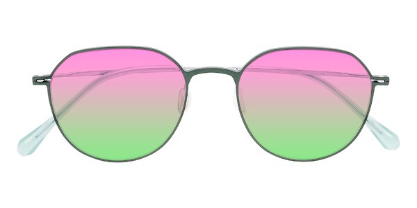 Front of Pineda in Dark Green/Silver