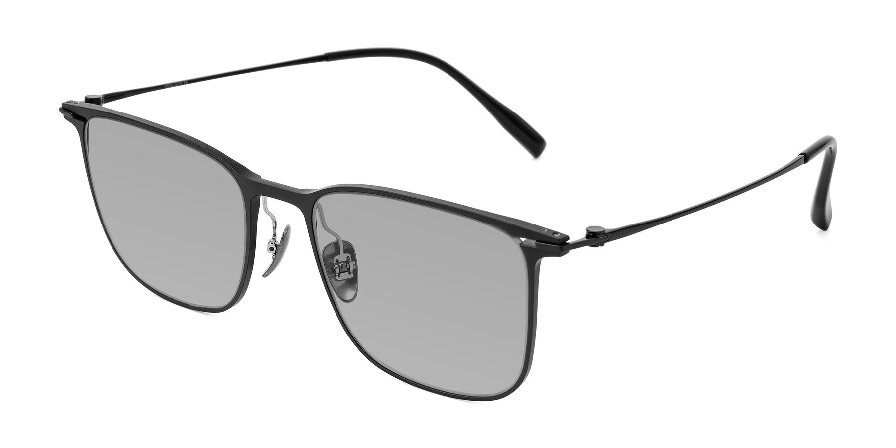 Angle of Moua in Black with Light Gray Tinted Lenses