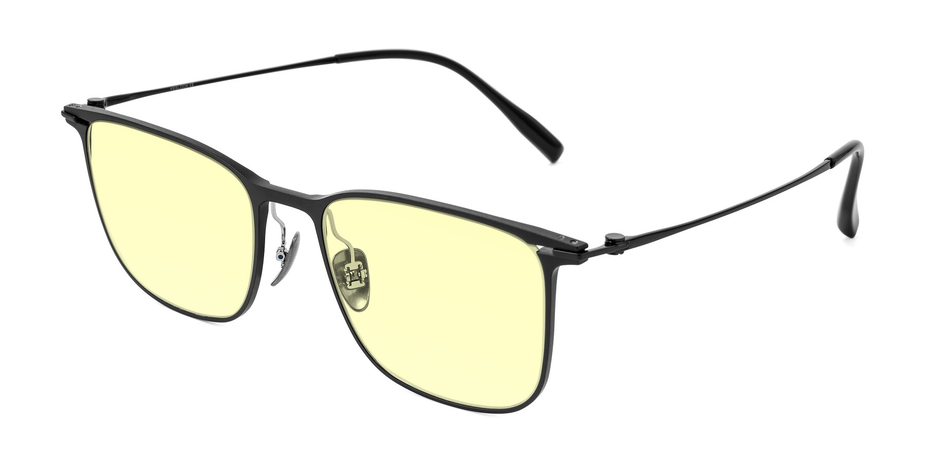 Angle of Moua in Black with Light Yellow Tinted Lenses