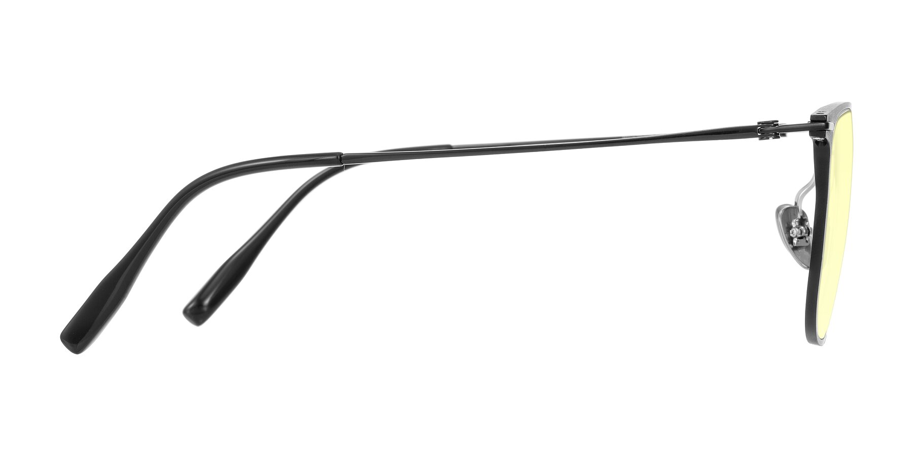 Side of Moua in Black with Light Yellow Tinted Lenses