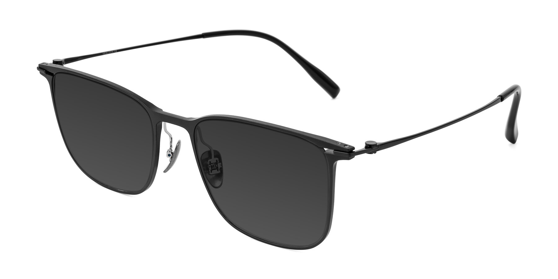 Angle of Moua in Black with Gray Tinted Lenses