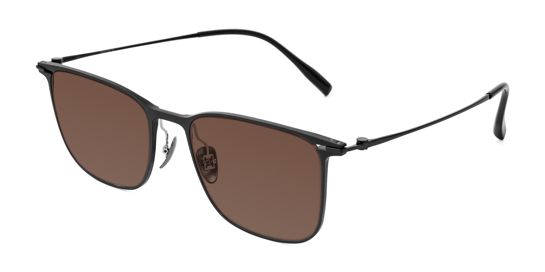 Angle of Moua in Black with Brown Tinted Lenses