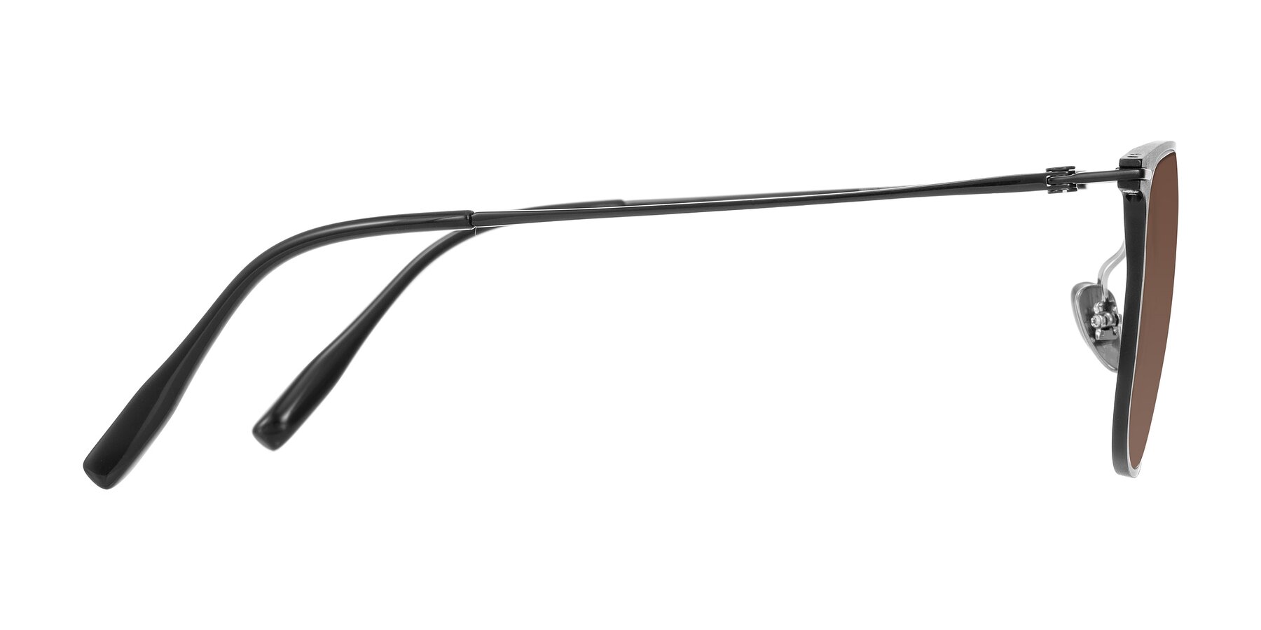 Side of Moua in Black with Brown Tinted Lenses
