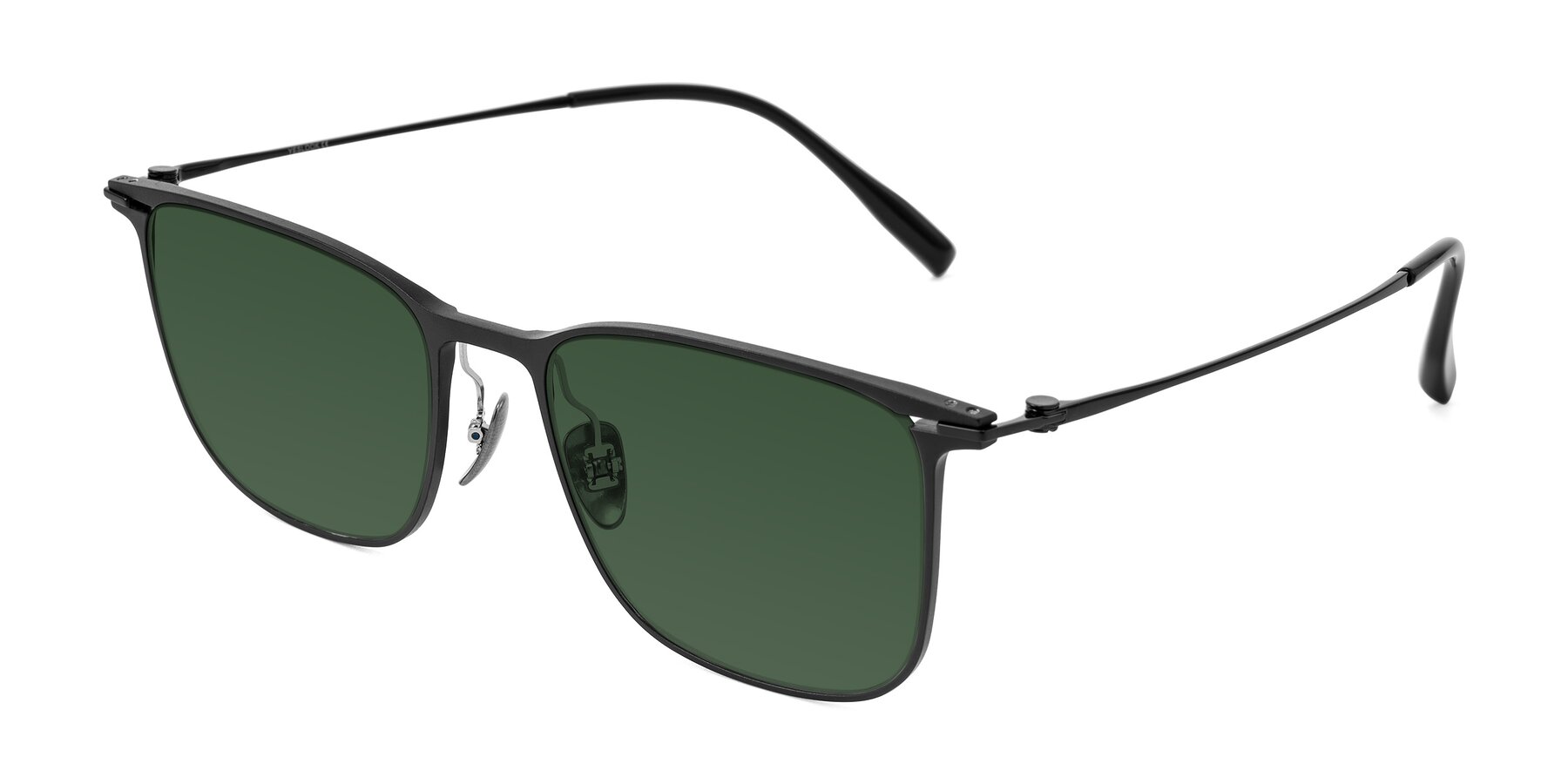 Angle of Moua in Black with Green Tinted Lenses
