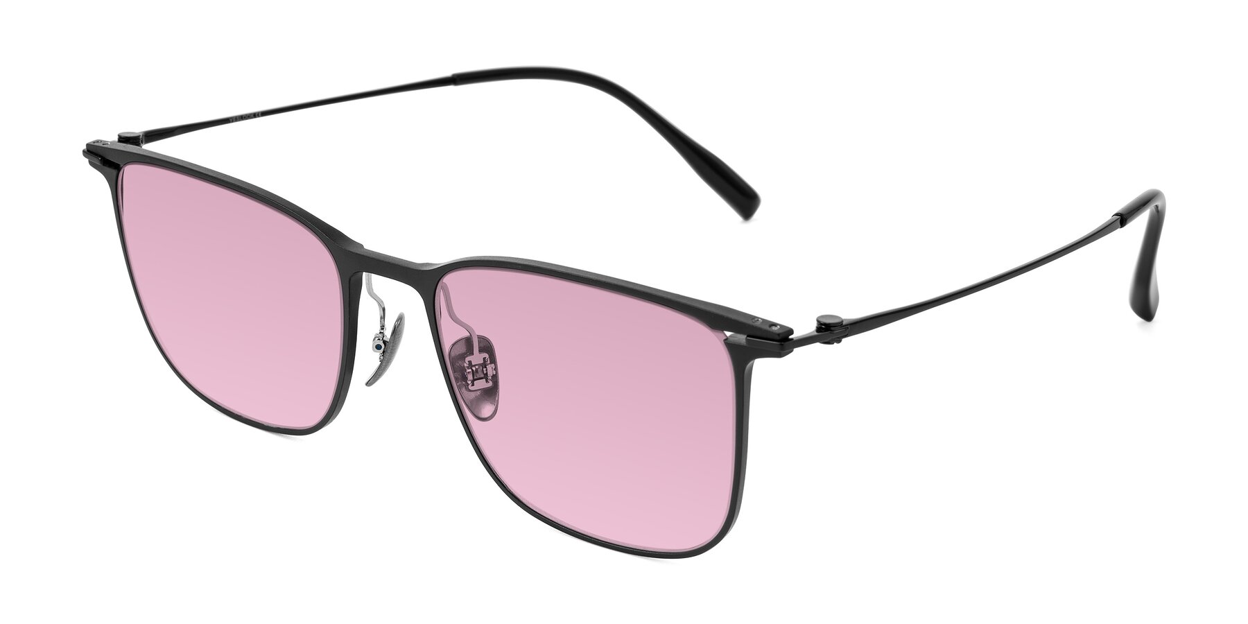 Angle of Moua in Black with Light Wine Tinted Lenses