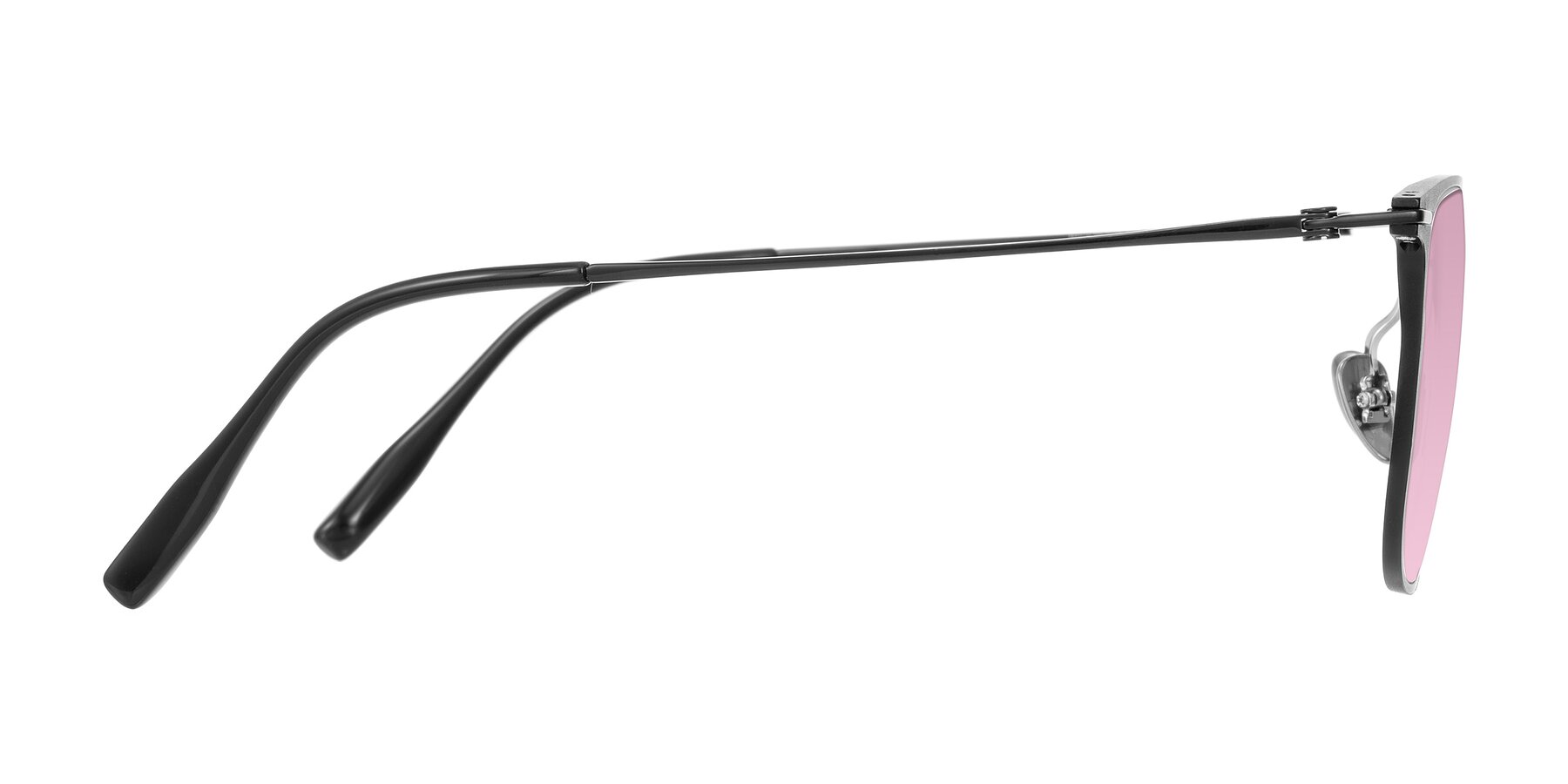 Side of Moua in Black with Light Wine Tinted Lenses