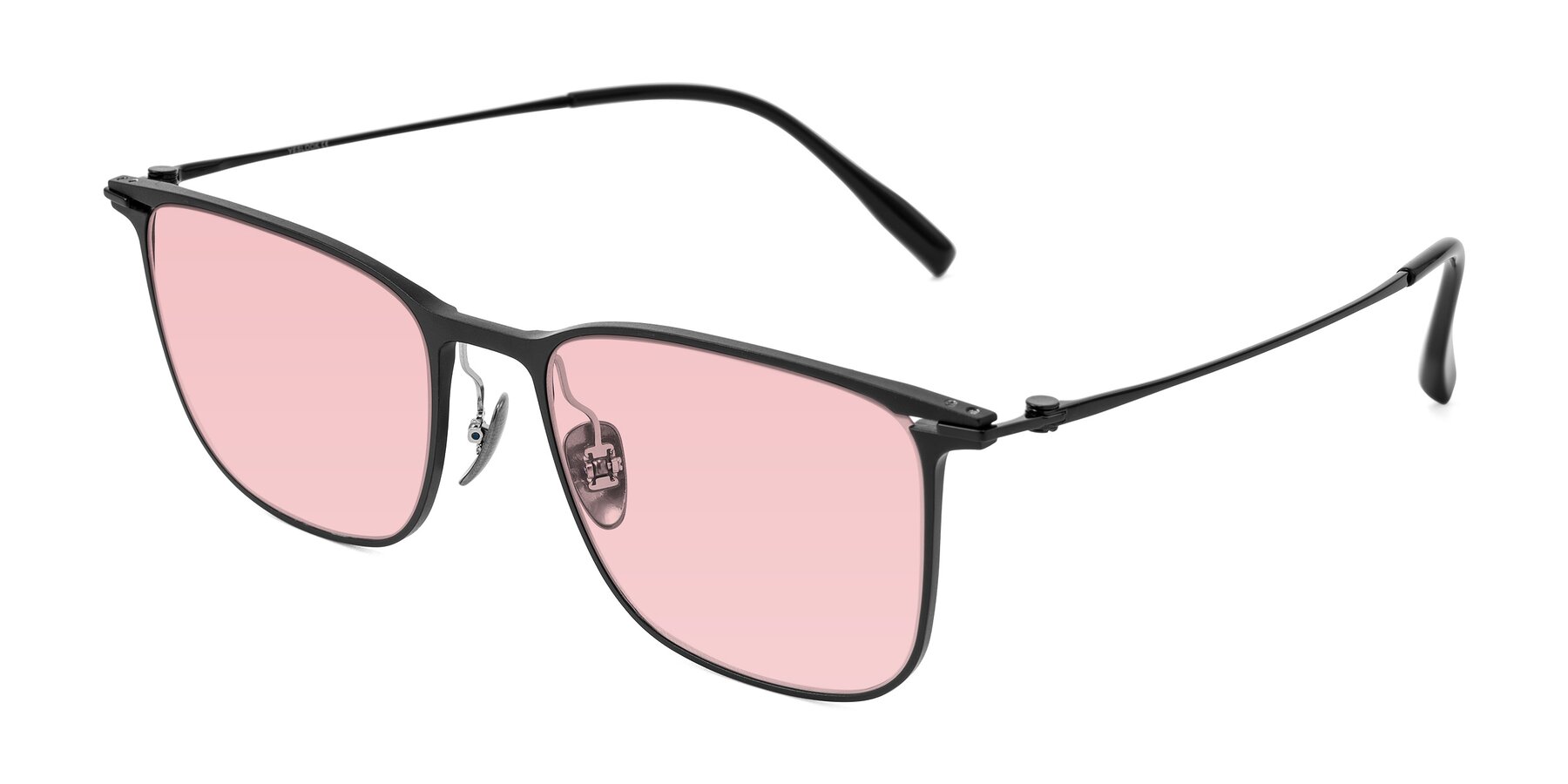 Angle of Moua in Black with Light Garnet Tinted Lenses