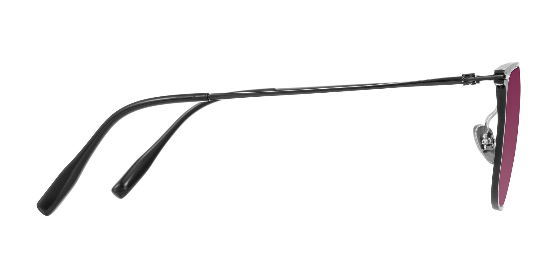 Side of Moua in Black with Wine Tinted Lenses