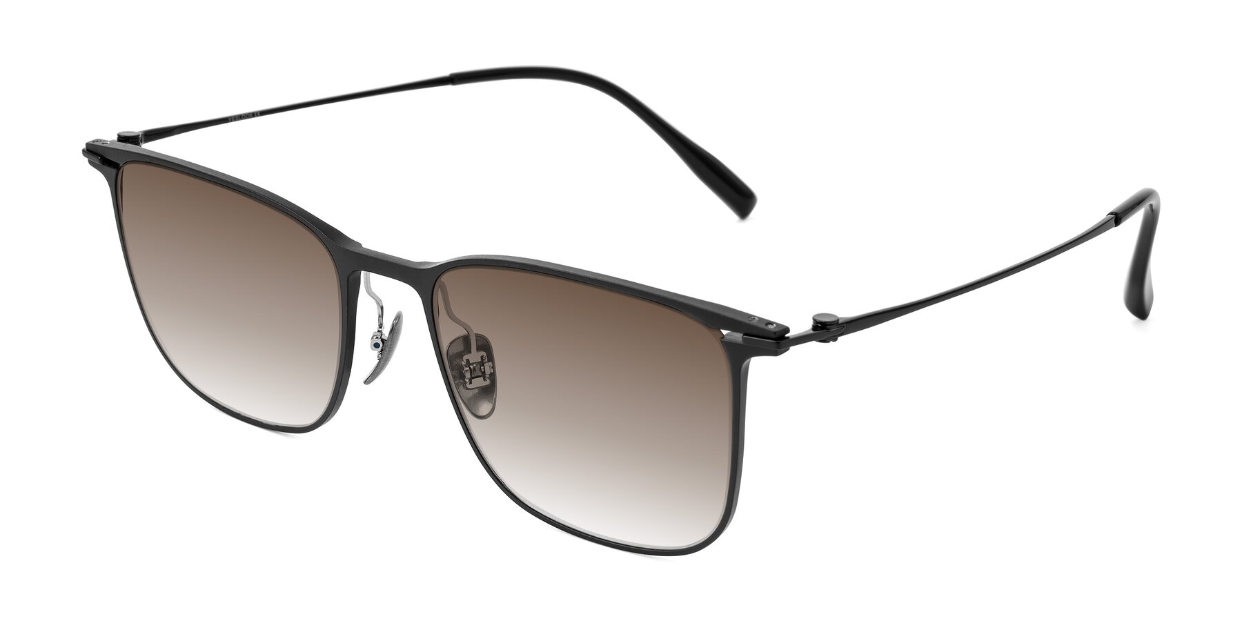 Angle of Moua in Black with Brown Gradient Lenses