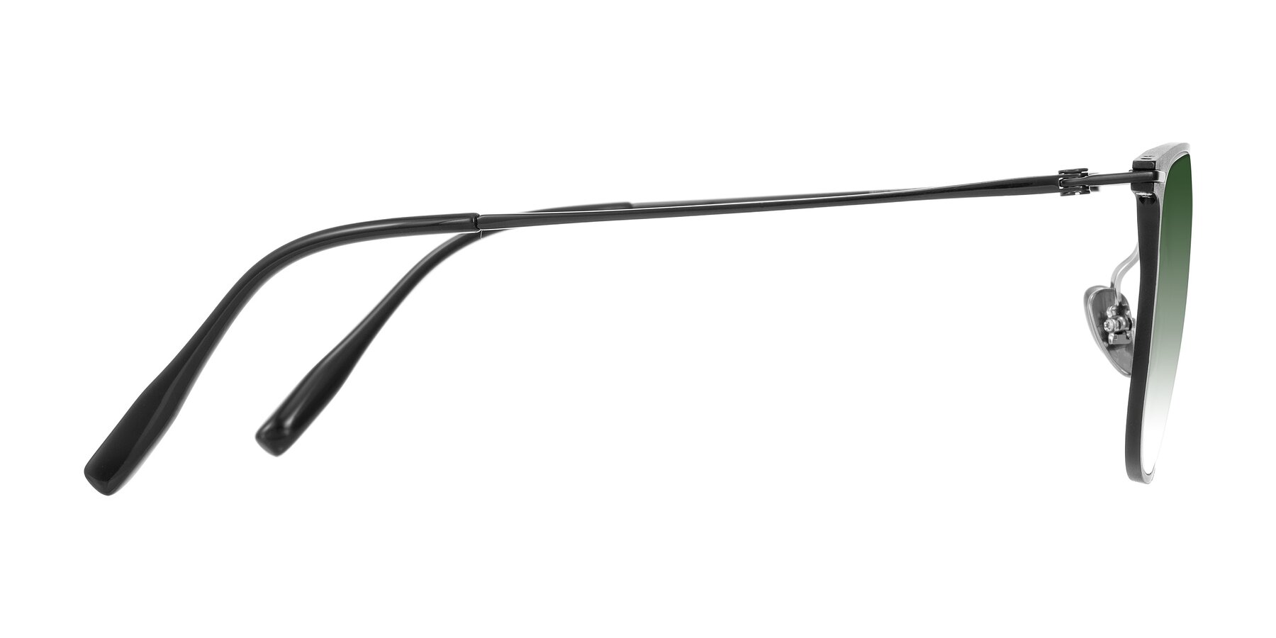 Side of Moua in Black with Green Gradient Lenses