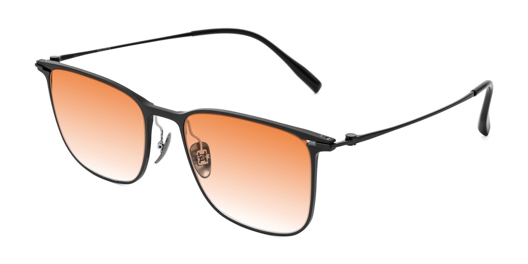 Angle of Moua in Black with Orange Gradient Lenses