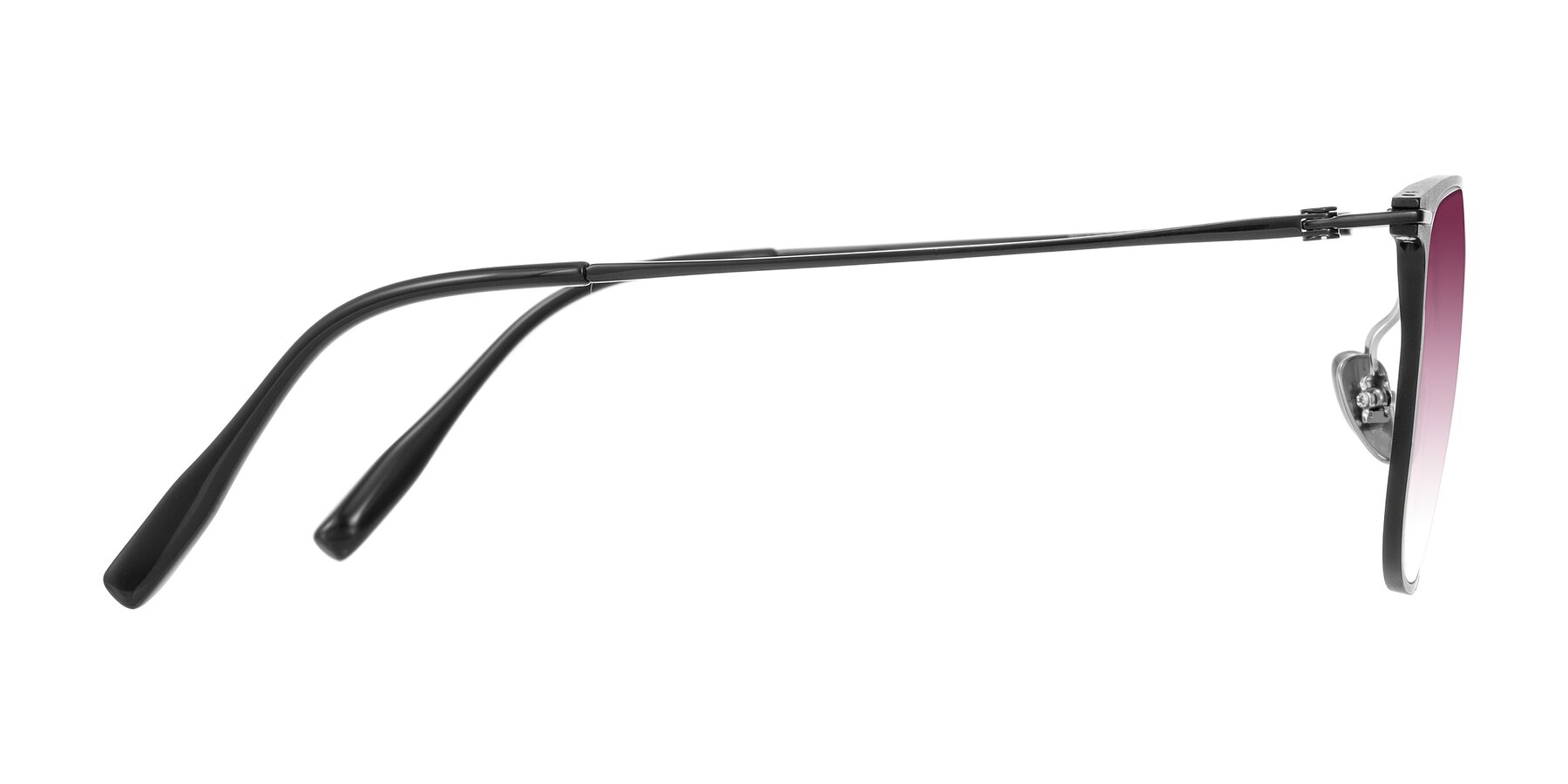 Side of Moua in Black with Wine Gradient Lenses