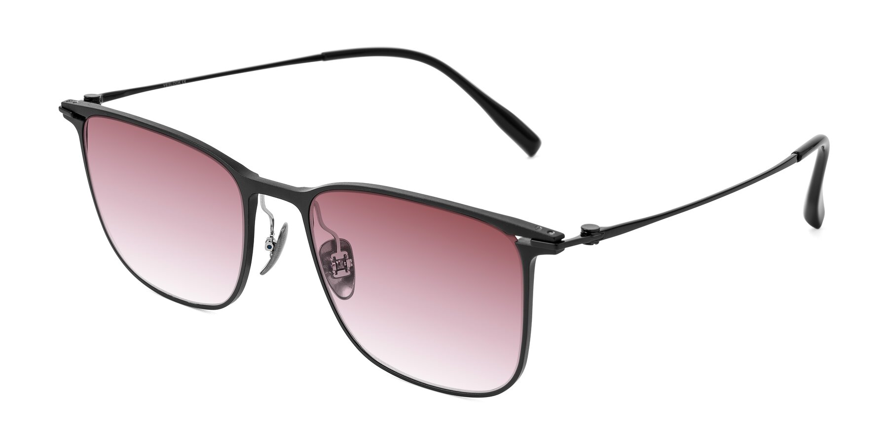 Angle of Moua in Black with Garnet Gradient Lenses