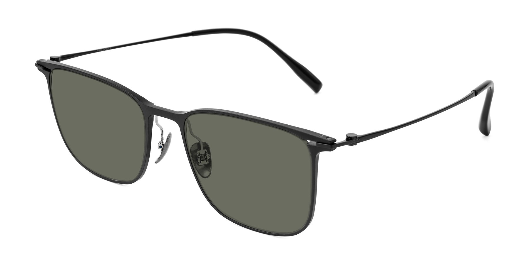 Angle of Moua in Black with Gray Polarized Lenses