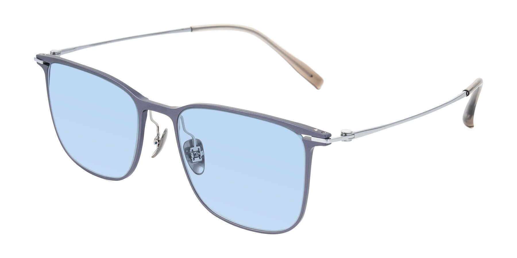 Angle of Moua in Gray/Silver with Light Blue Tinted Lenses