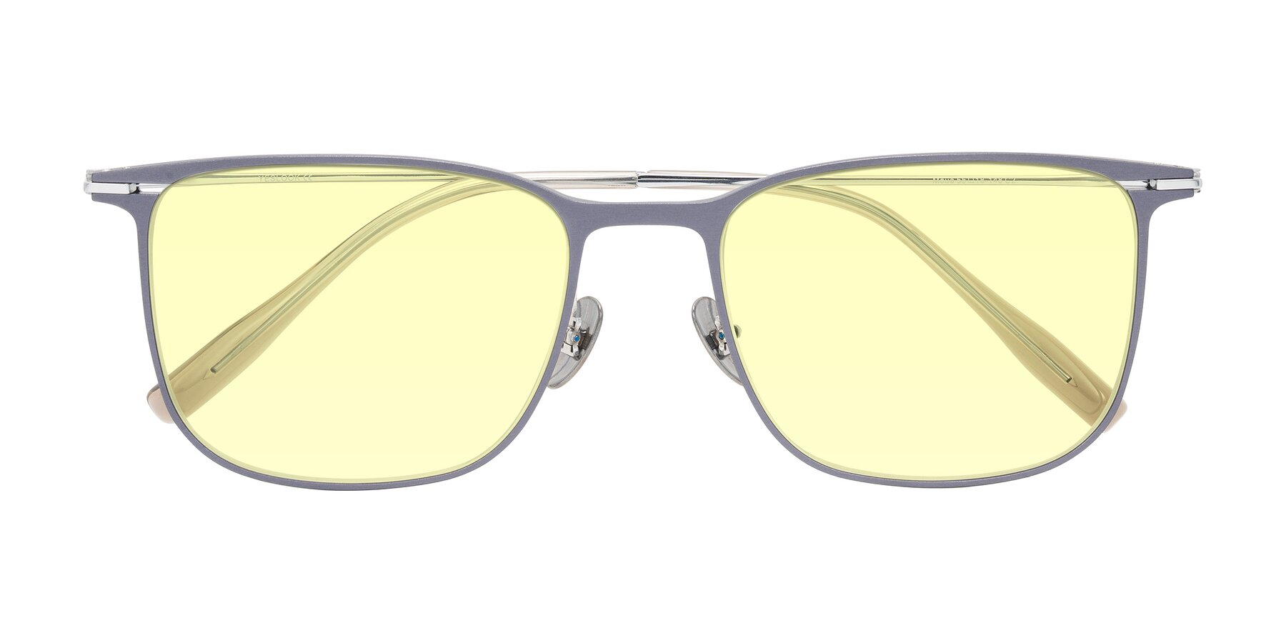 Folded Front of Moua in Gray/Silver with Light Yellow Tinted Lenses
