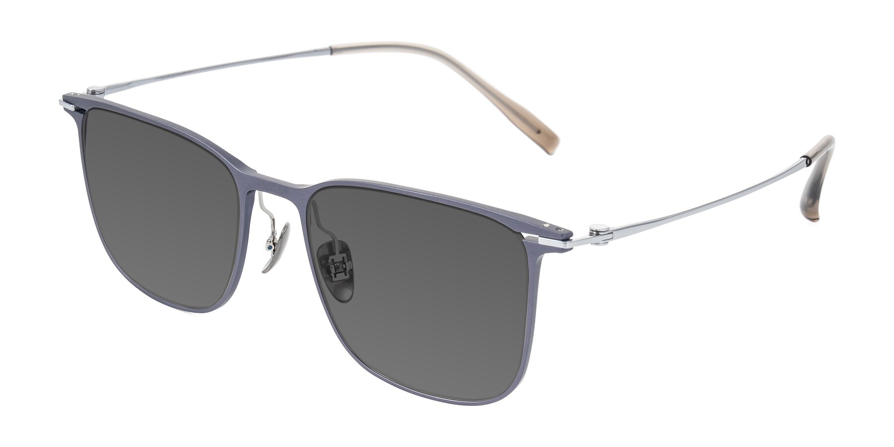 Angle of Moua in Gray/Silver with Medium Gray Tinted Lenses