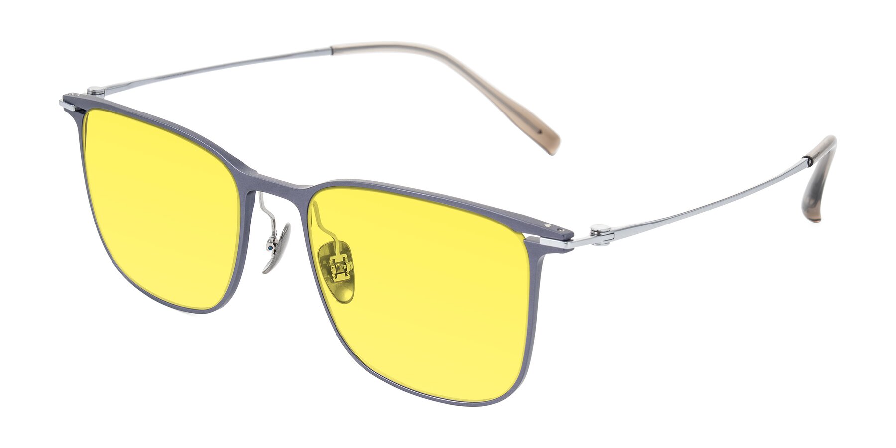 Angle of Moua in Gray/Silver with Medium Yellow Tinted Lenses