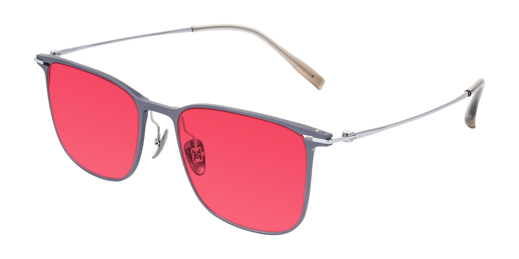 Angle of Moua in Gray/Silver with Red Tinted Lenses