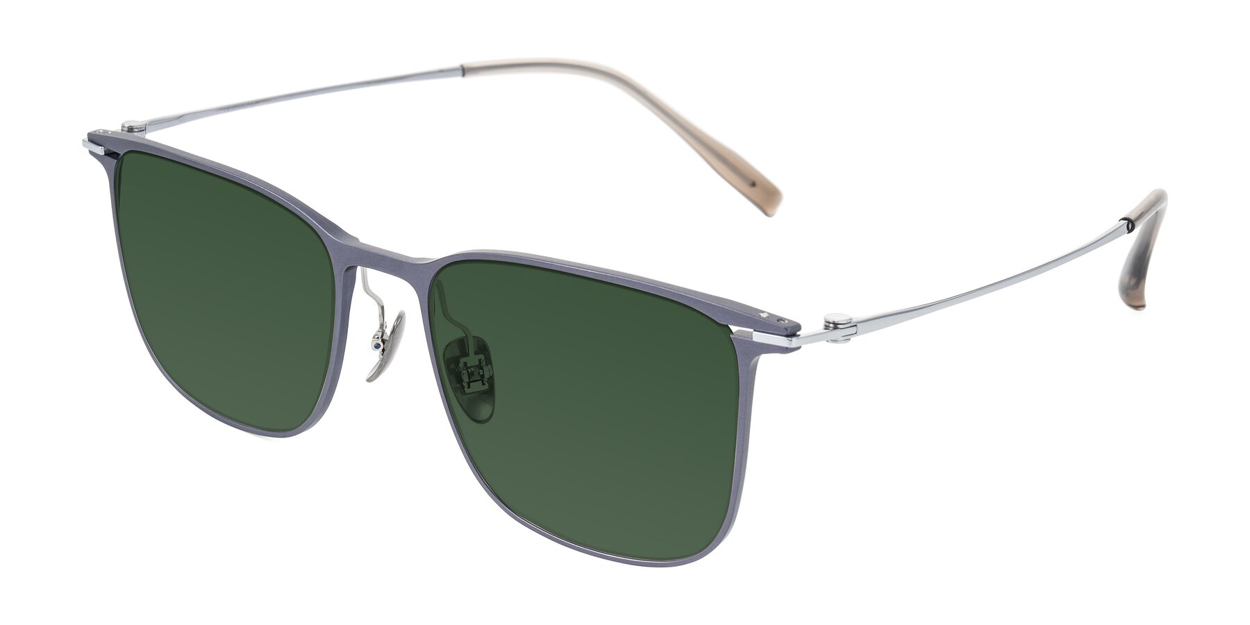 Angle of Moua in Gray/Silver with Green Tinted Lenses