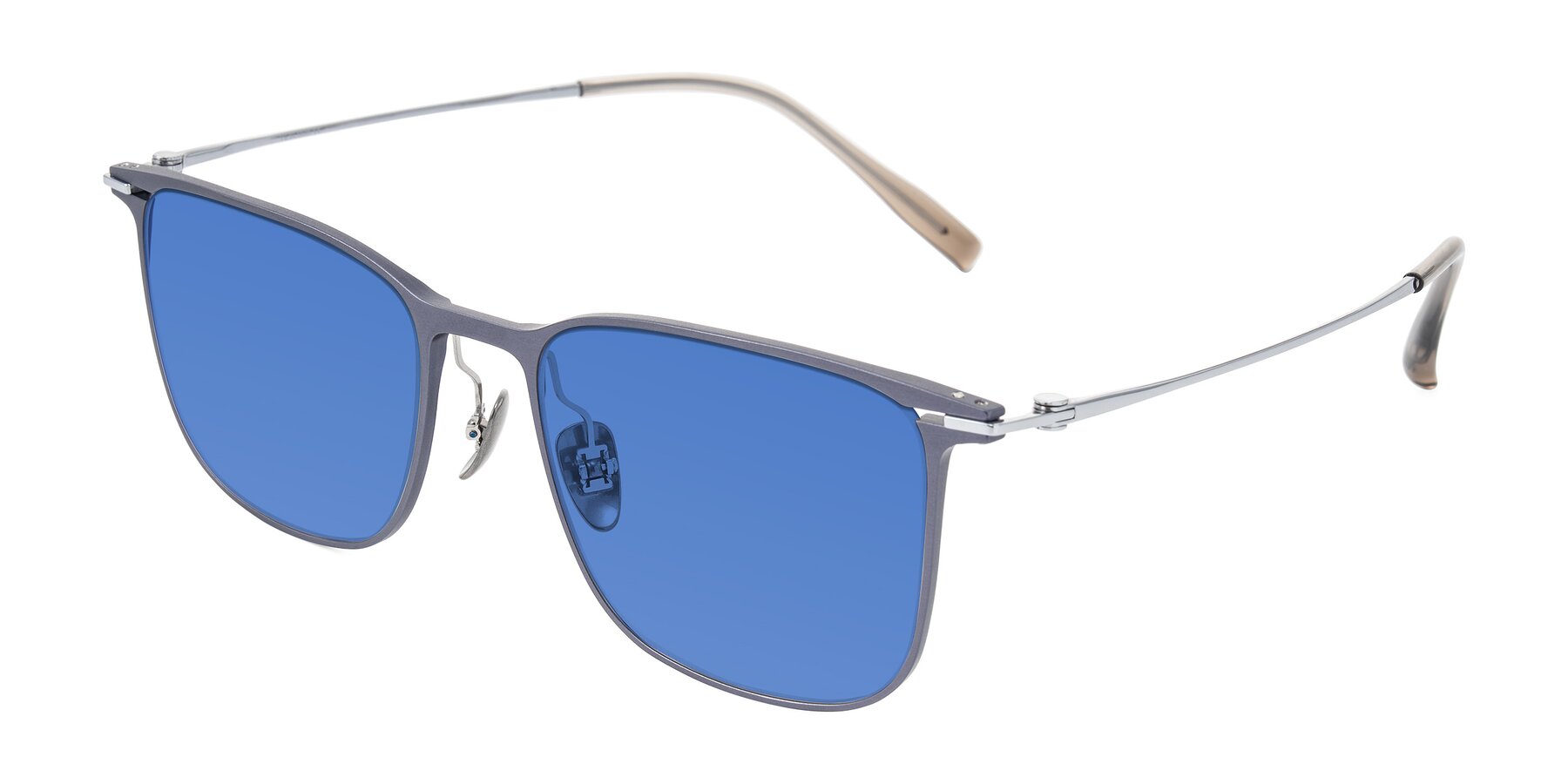 Angle of Moua in Gray/Silver with Blue Tinted Lenses