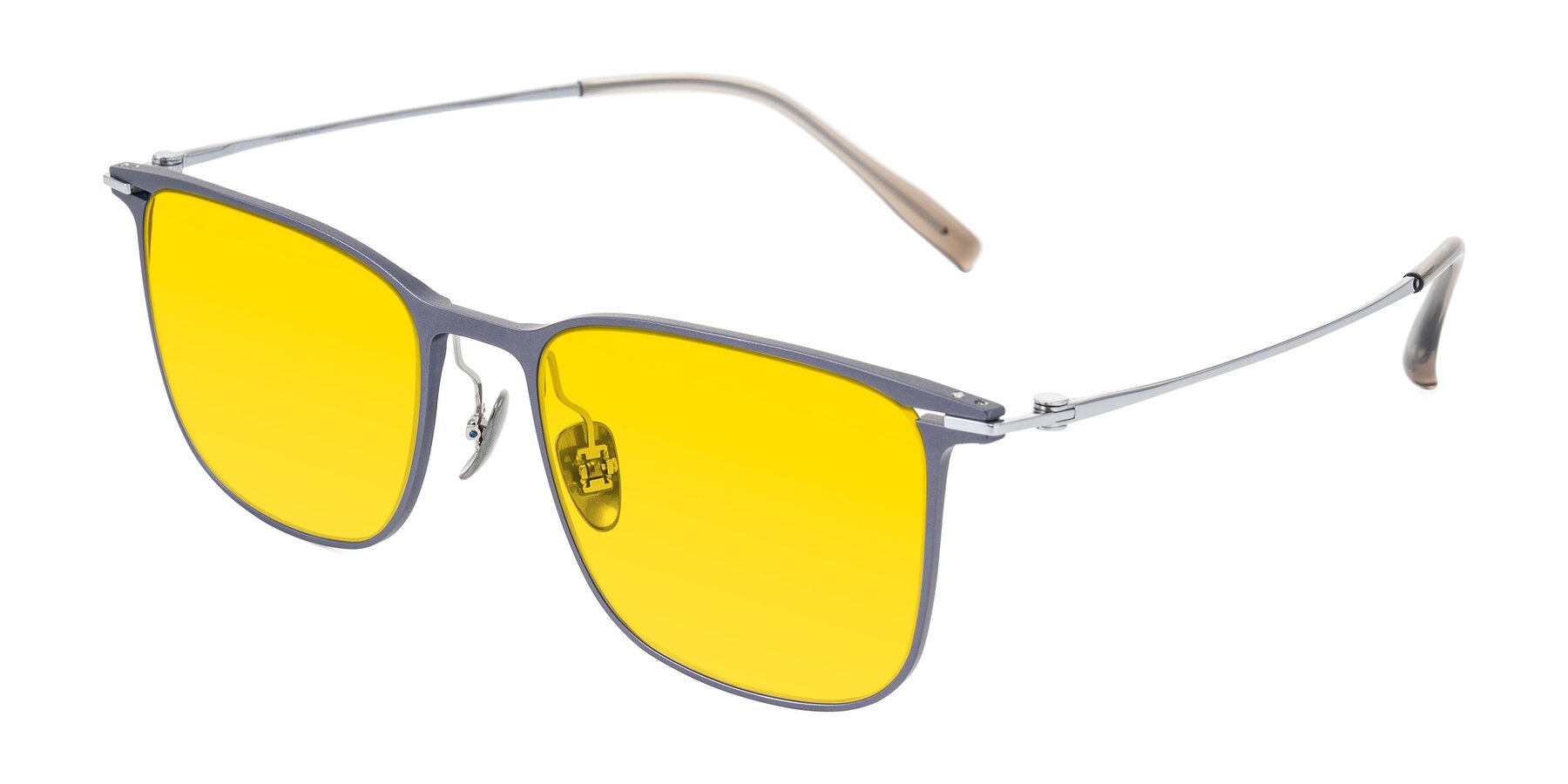 Angle of Moua in Gray/Silver with Yellow Tinted Lenses