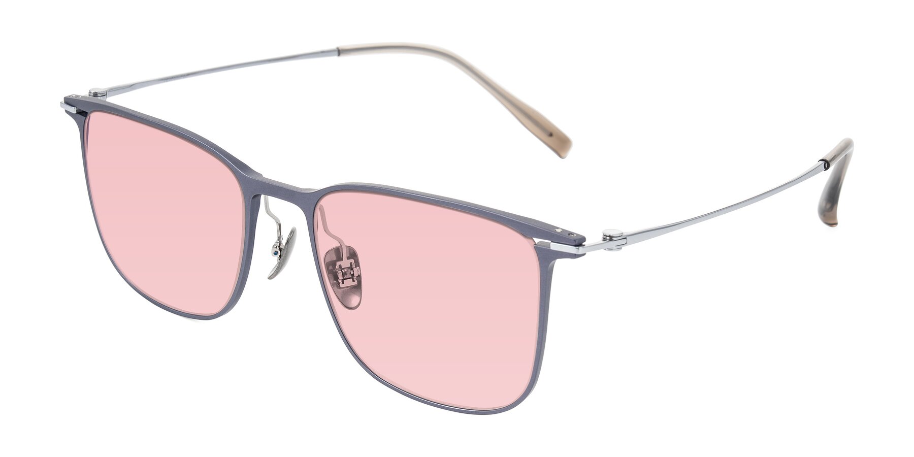 Angle of Moua in Gray/Silver with Light Garnet Tinted Lenses