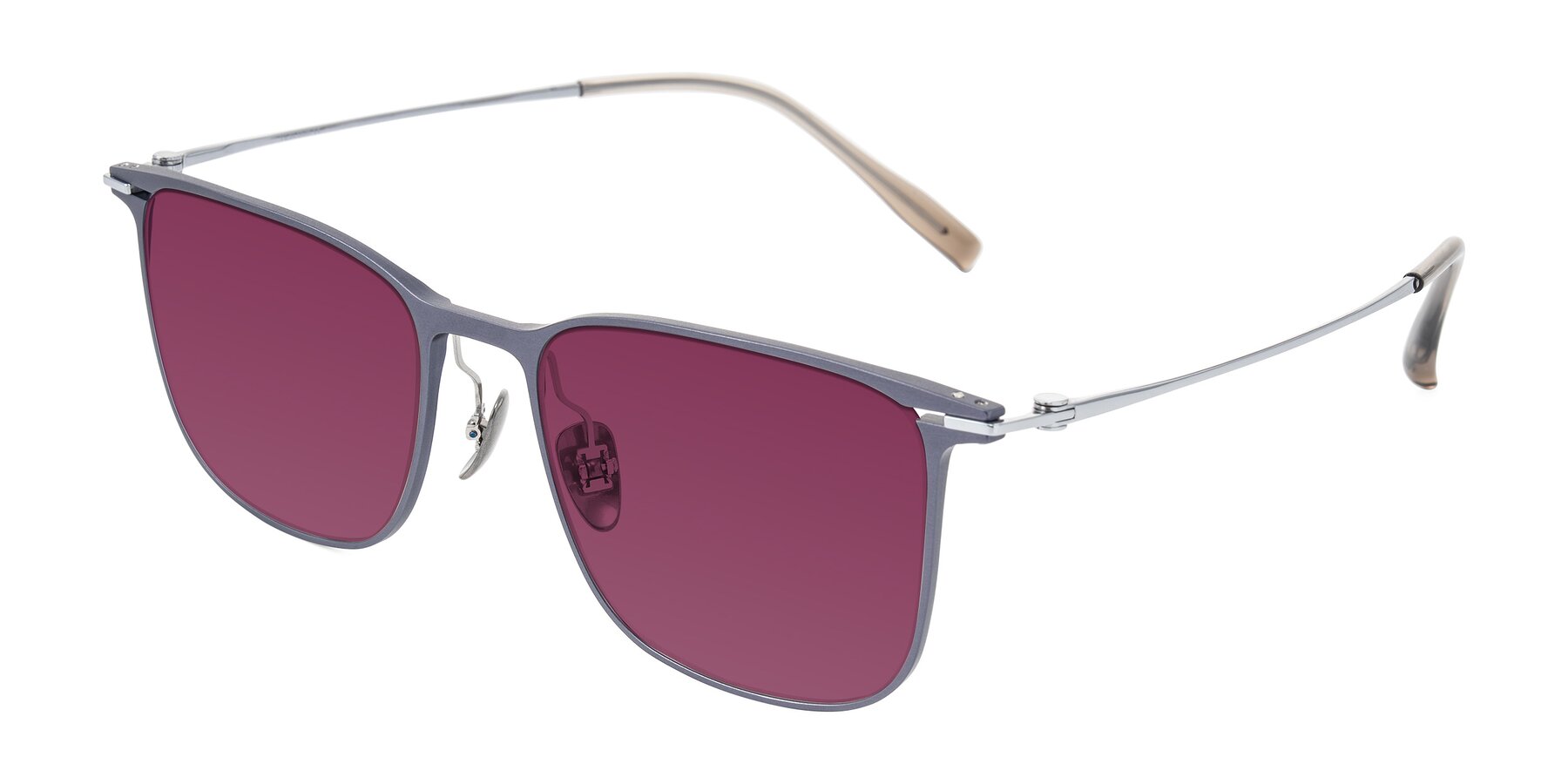 Angle of Moua in Gray/Silver with Wine Tinted Lenses