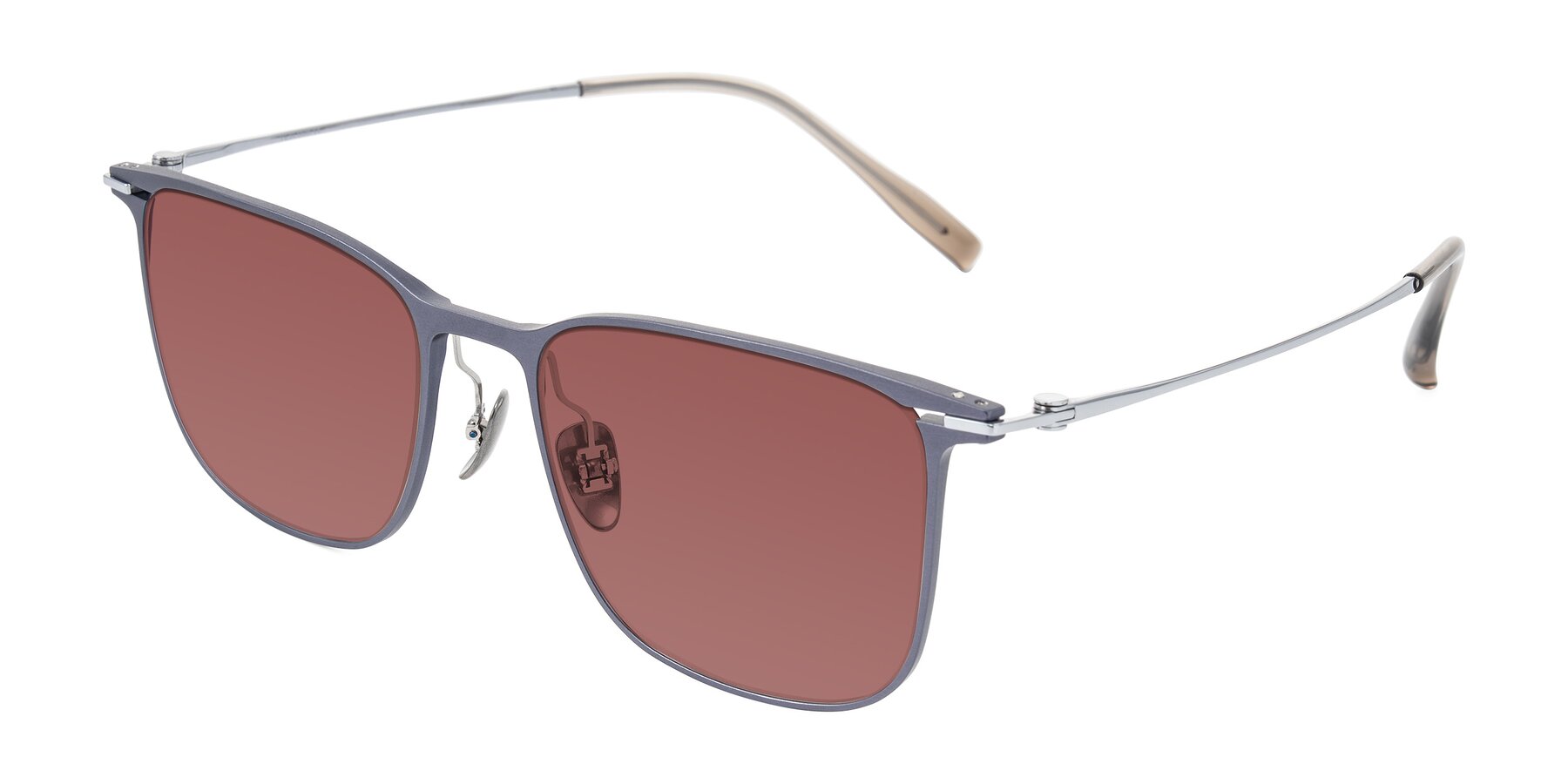 Angle of Moua in Gray/Silver with Garnet Tinted Lenses