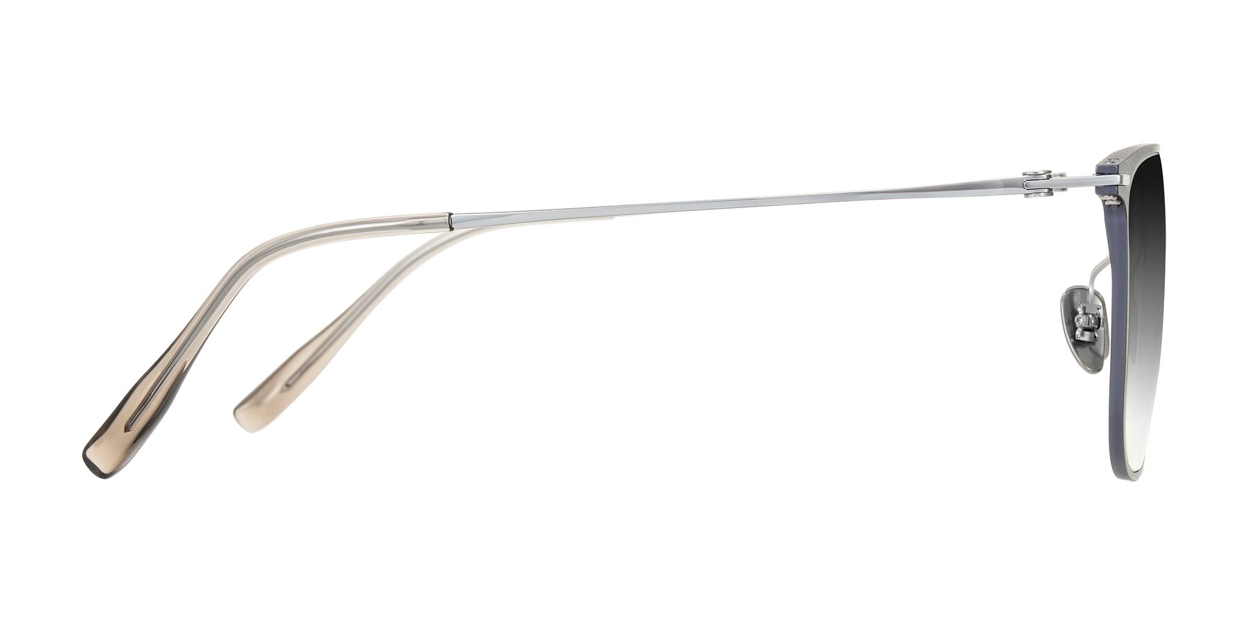 Side of Moua in Gray/Silver with Gray Gradient Lenses