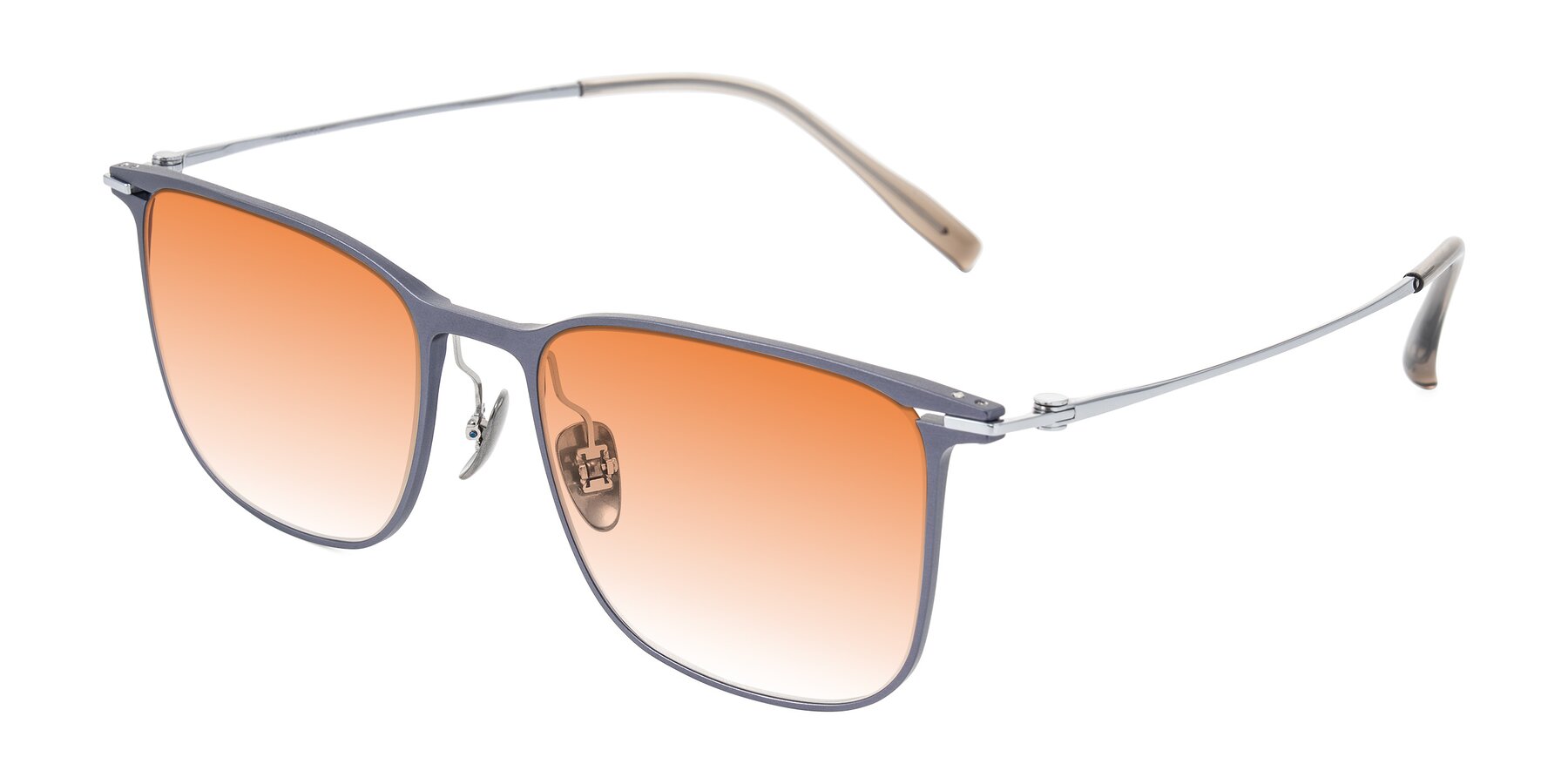 Angle of Moua in Gray/Silver with Orange Gradient Lenses