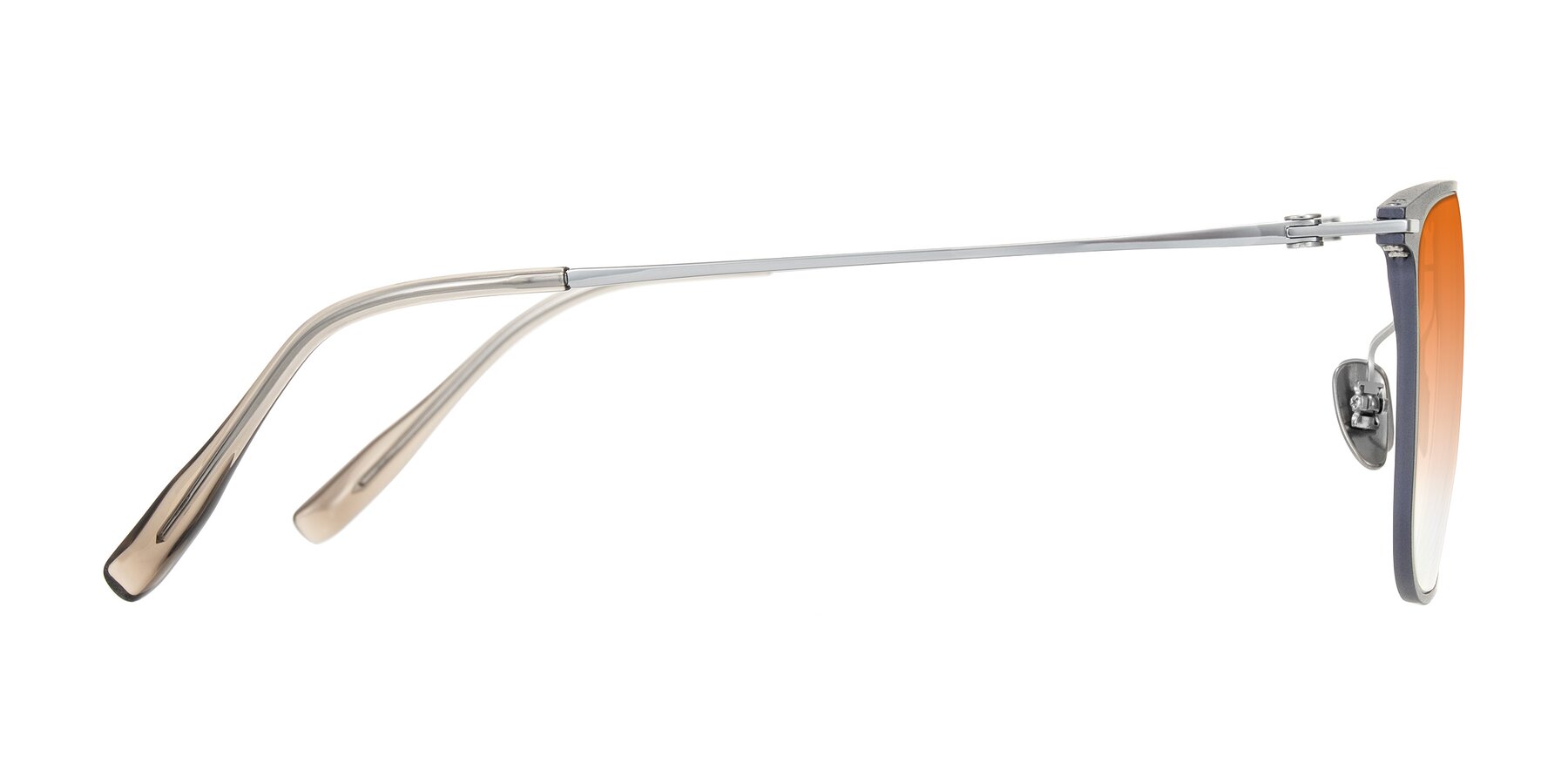 Side of Moua in Gray/Silver with Orange Gradient Lenses