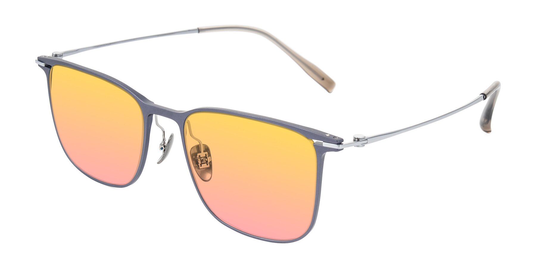 Angle of Moua in Gray/Silver with Yellow / Pink Gradient Lenses