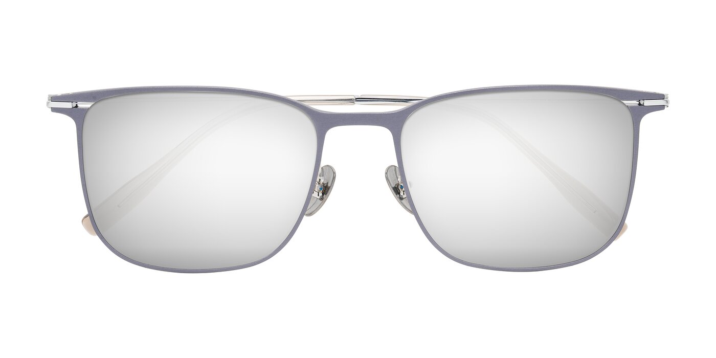 Moua - Gray/Silver Flash Mirrored Sunglasses