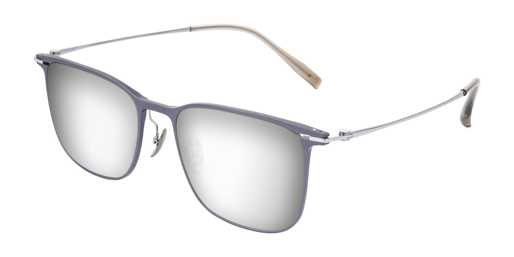 Angle of Moua in Gray/Silver with Silver Mirrored Lenses