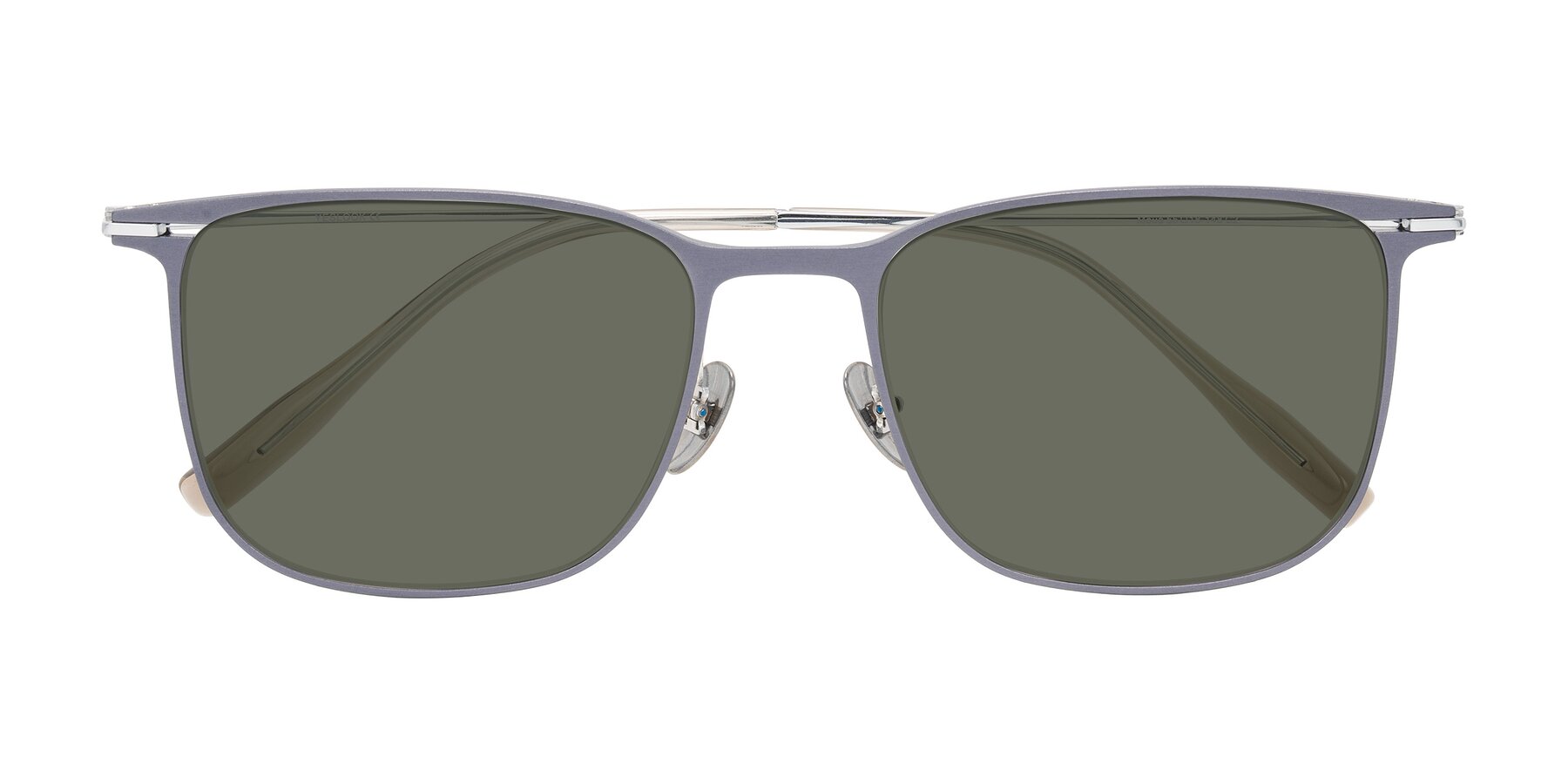 Folded Front of Moua in Gray/Silver with Gray Polarized Lenses