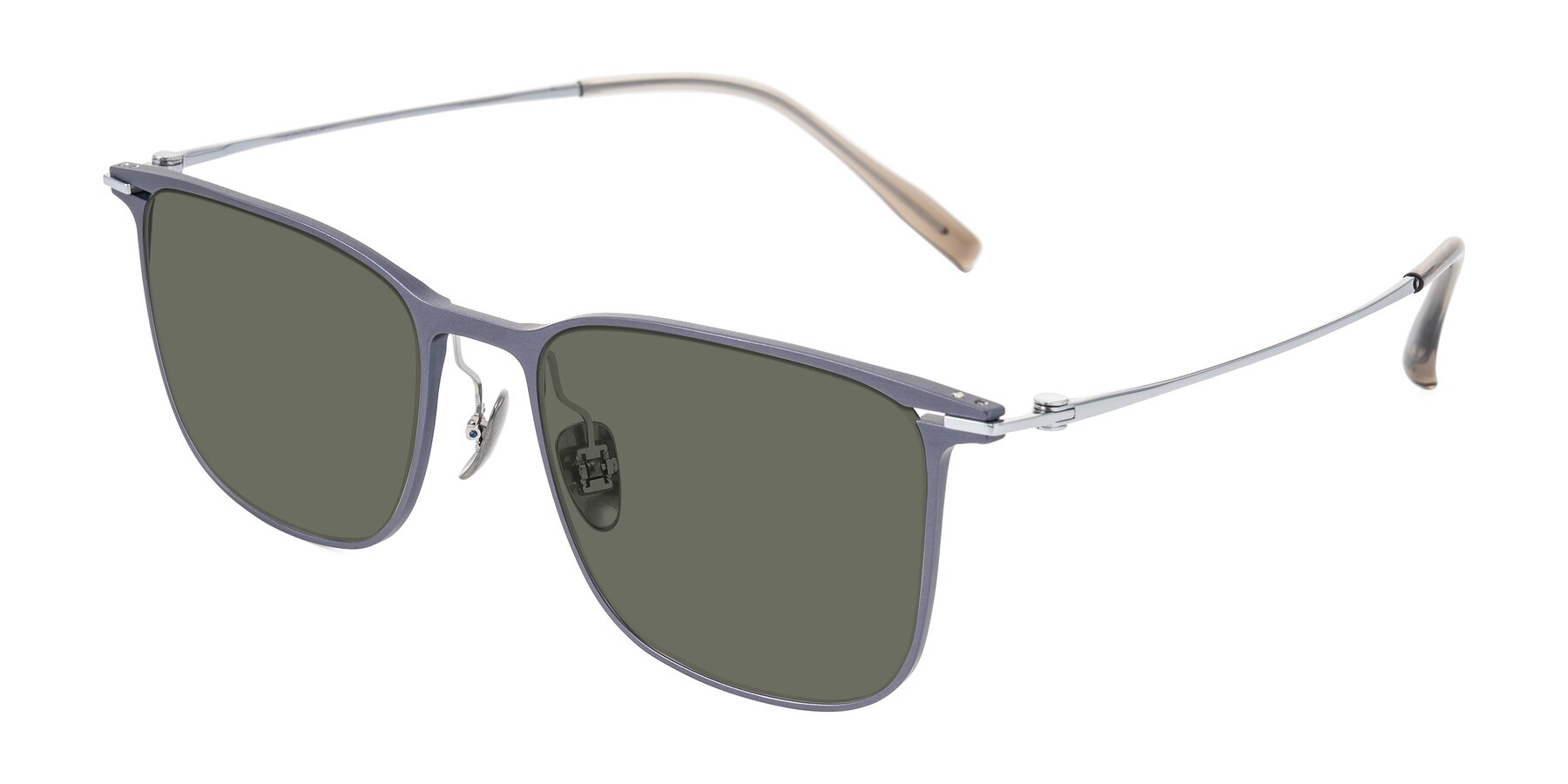 Angle of Moua in Gray/Silver with Gray Polarized Lenses