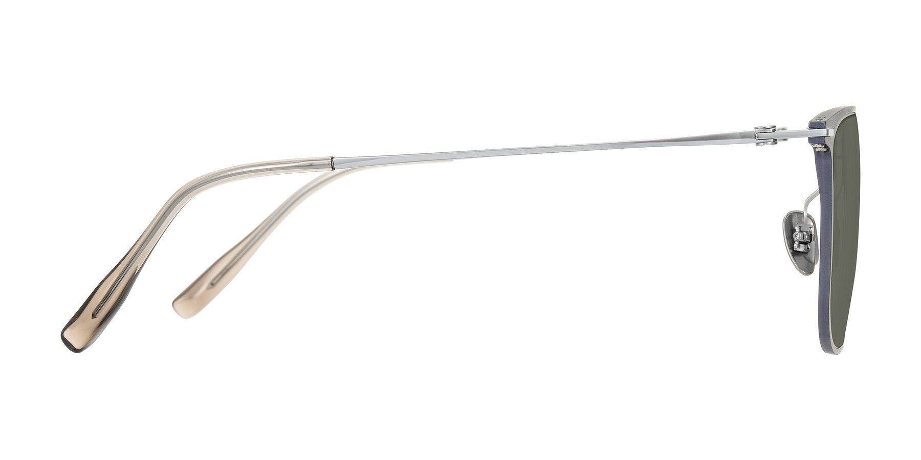 Side of Moua in Gray/Silver with Gray Polarized Lenses