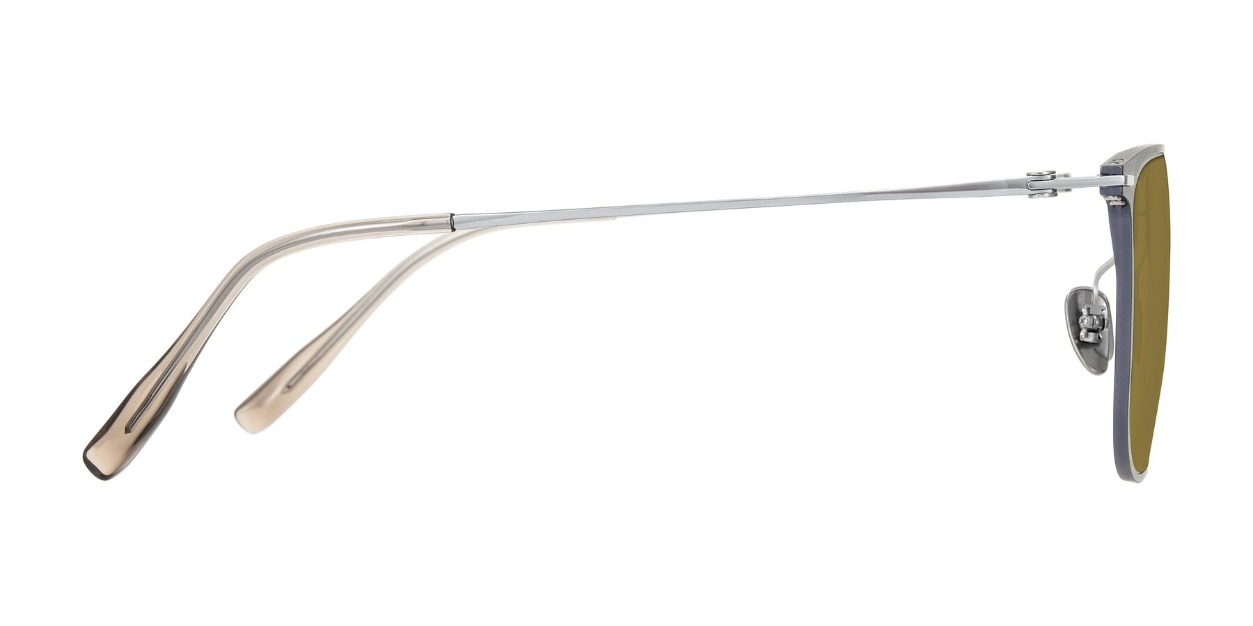 Side of Moua in Gray/Silver with Brown Polarized Lenses