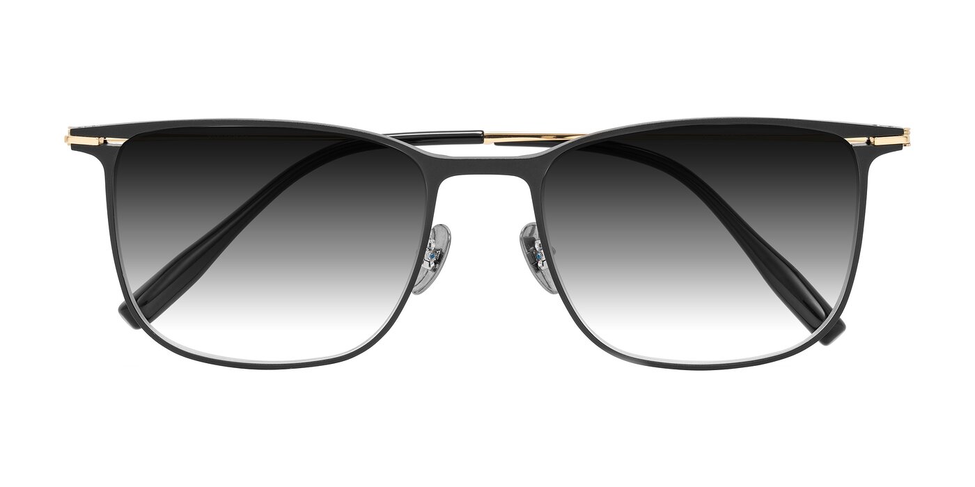 Moua - Black/Gold Gradient Sunglasses